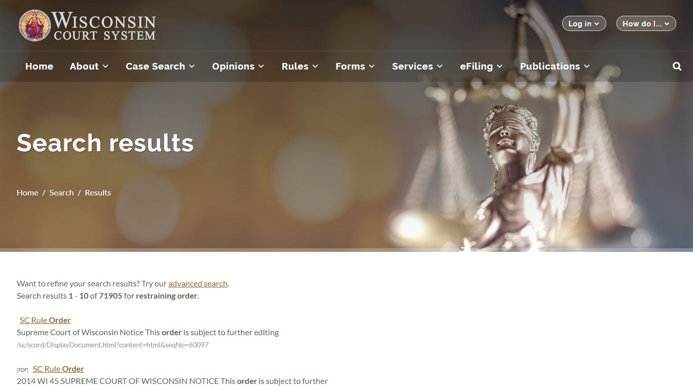 Wisconsin Court System - Search